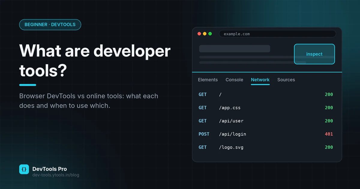 Browser window with the DevTools Network panel open below the page